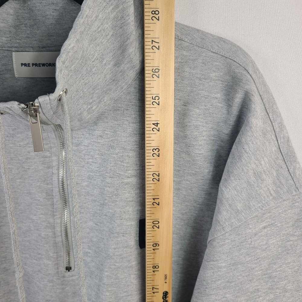 Pre Preworks Gray Half-Zip Pullover Sweatshirt With Embroidered É Logo Size L - Picture 6 of 8